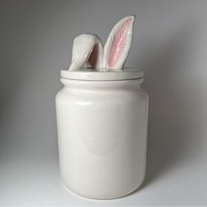Magenta Ceramic Bunny Canister